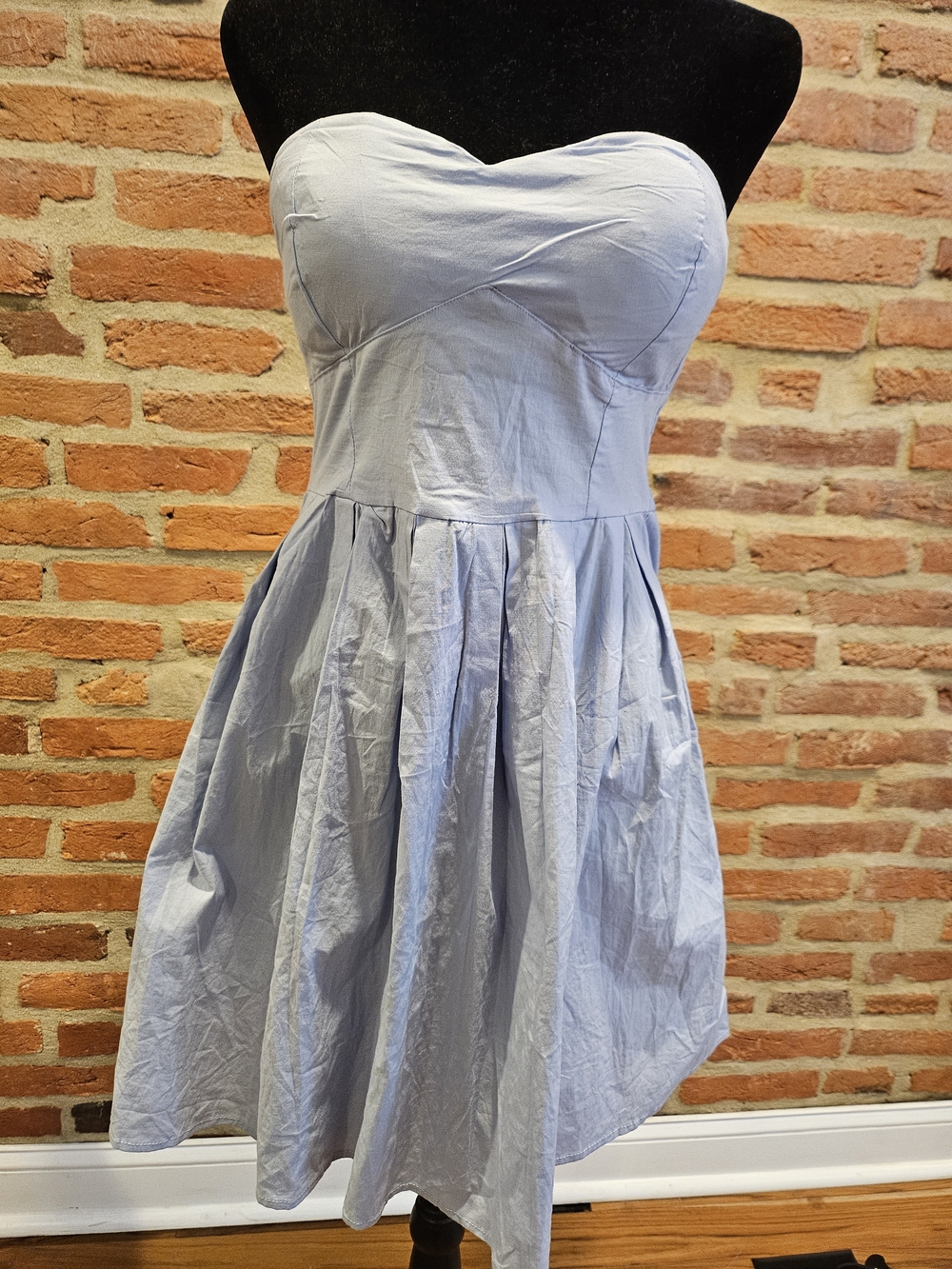 Rue21 Strapless Light Blue Sweetheart Fit & Flare Dress